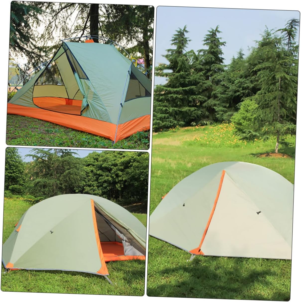 Double-Layer Camping Tent for Two, Waterproof Outdoor Shelter with Aluminum Poles, Windproof Rainproof Travel Tent for Hiking and Backpacking