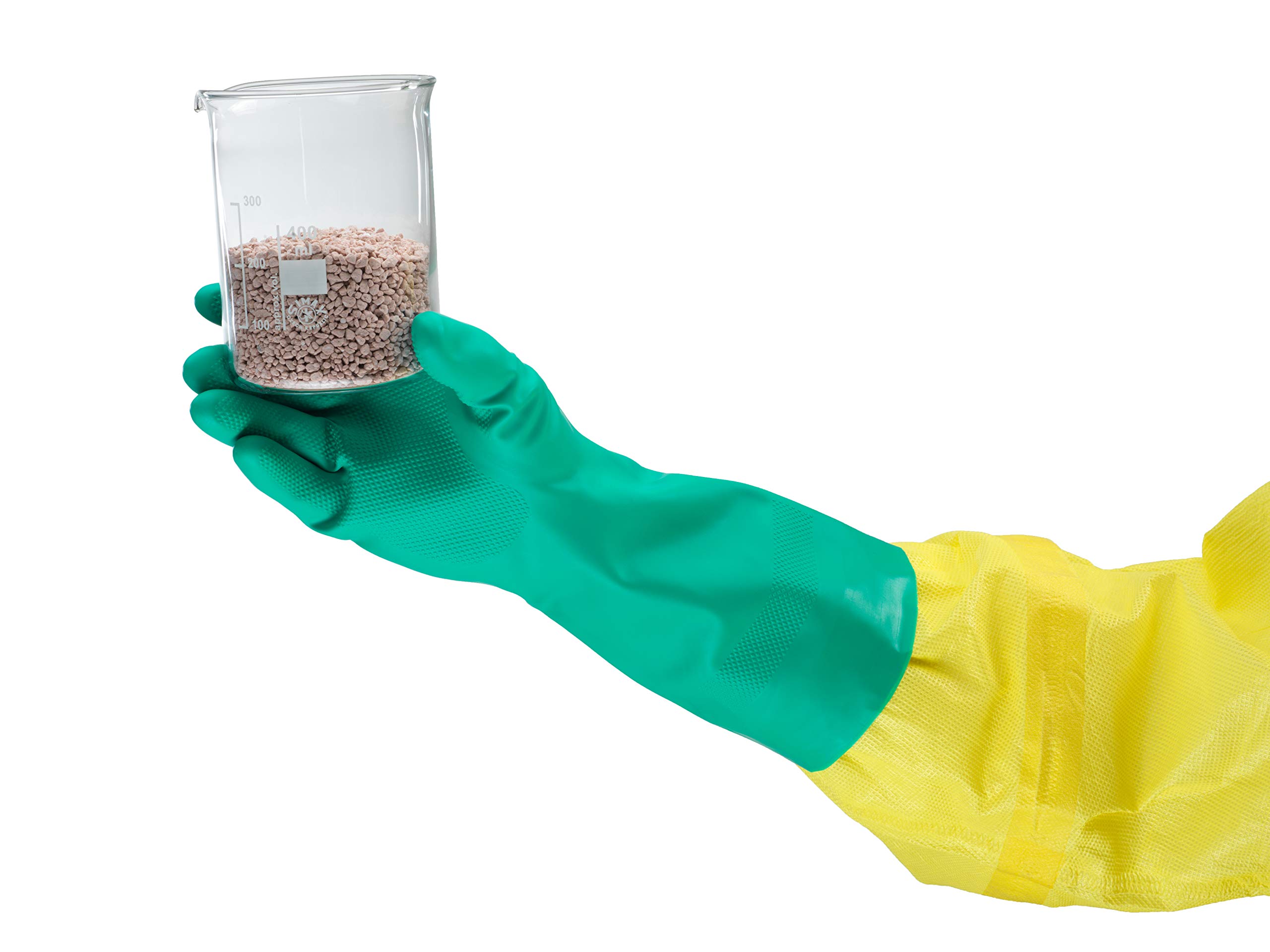 Ansell Sol-Vex II 37-676 Nitrile Glove, Chemical Resistant, Straight Cuff, 13