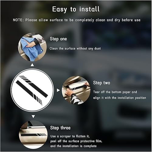 Miniatura 9 de 2 calcomanías para espejo retrovisor de automóvil, impermeables, para espejos retrovisores laterales, universales, anticolisión, a rayas, para la