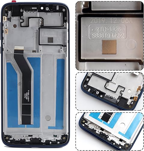 Ygpmoiki G7 Power Pantalla LCD táctil digitalizador Asamblea reemplazo con marco para Motorola Moto G7 Power G7 Supra XT1955 T1955-6 XT1955-5