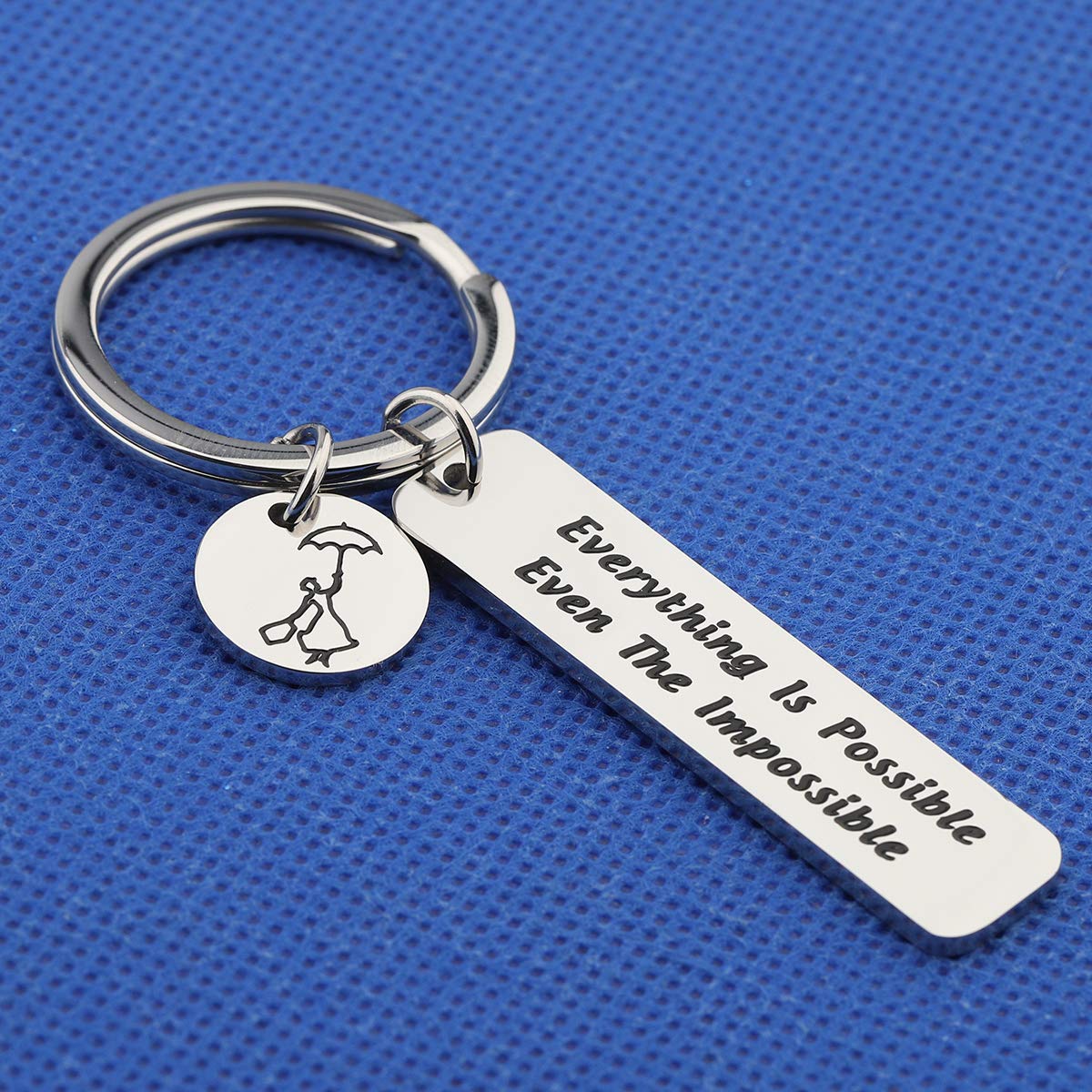FOTAP Everything Is Possible Even The Impossible Keychain Inspirational Gift