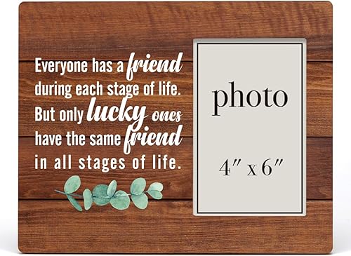 Miniatura 2 de Nurawo Regalos de amistad para mujeres, amigos, hombres, regalos para amigos, marco de fotos de madera para mejores amigos, marco de fotos de madera