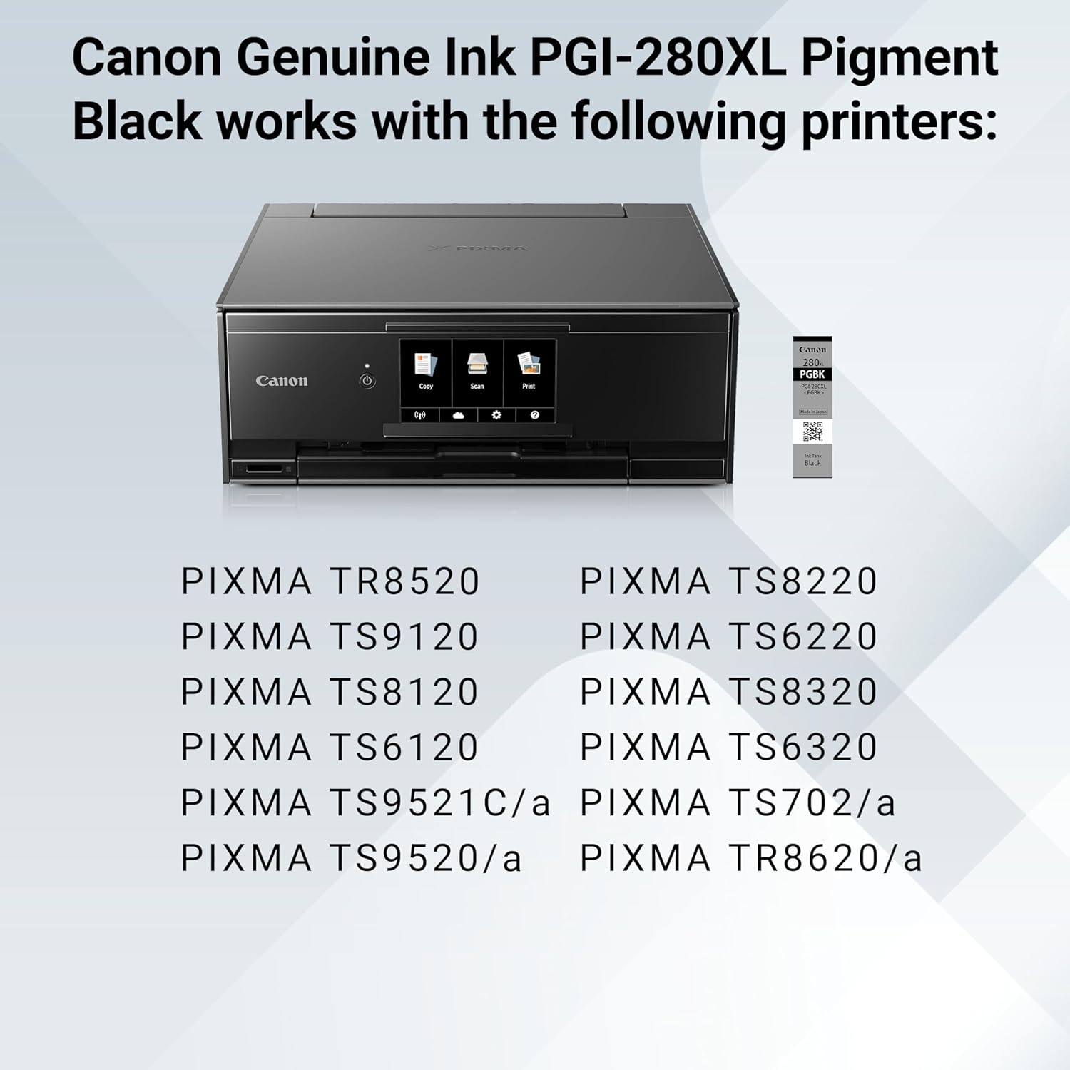 Canon PGI-280XL PGBK Compatible To TR7520,TR8520,TR8620,TS6120,TS6220,TS6320,TS702,TS8120,TS8220,TS8320,TS9120,TS9520 Printers