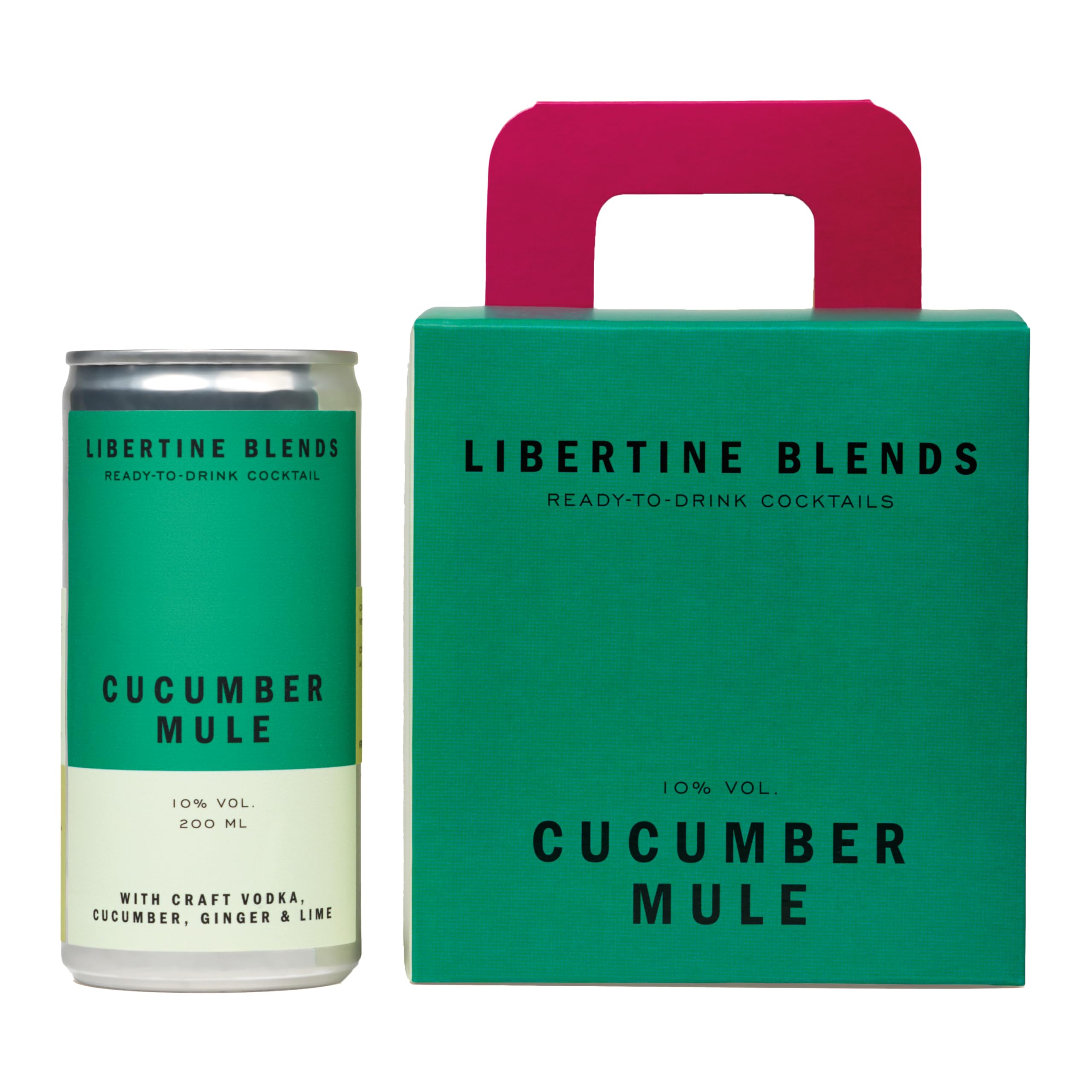 Libertine Blends Cucumber Mule Ready-To-Drink Cocktail 200ml (Pack of 4)