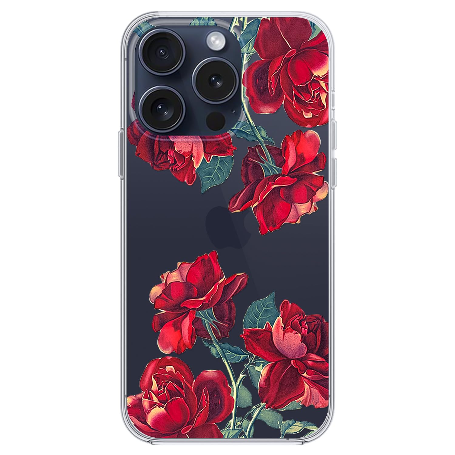 Amazon.com: FancyCase 相容於iPhone 15 Pro 手機殼(6.1 吋)- 優雅的紅