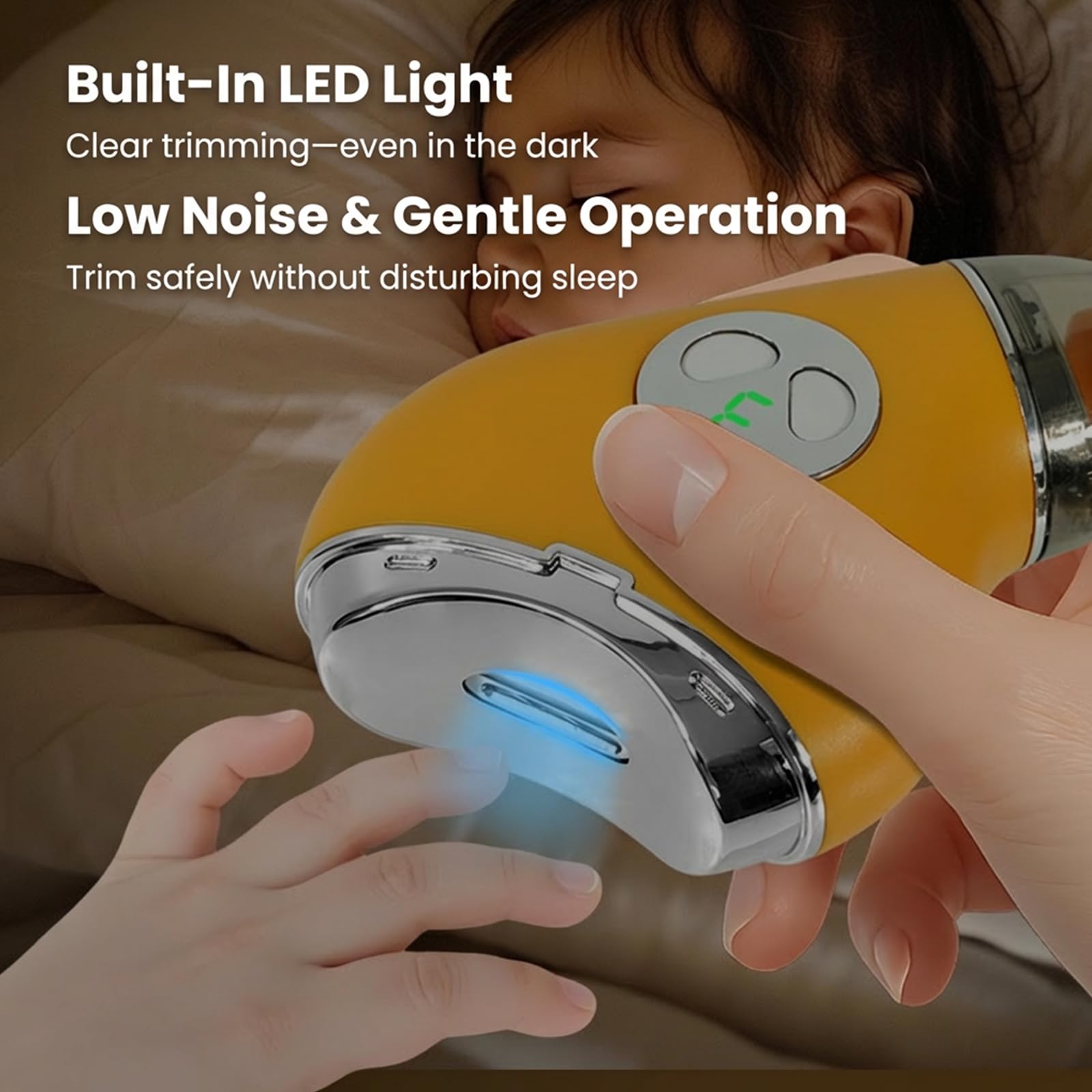 Cortaúñas y pulidor eléctrico – Cortaúñas eléctrico 3 en 1 seguro automático y lima con luz LED, 3 velocidades, recargable por USB, almacenamiento integrado de chips de uñas para niños, personas