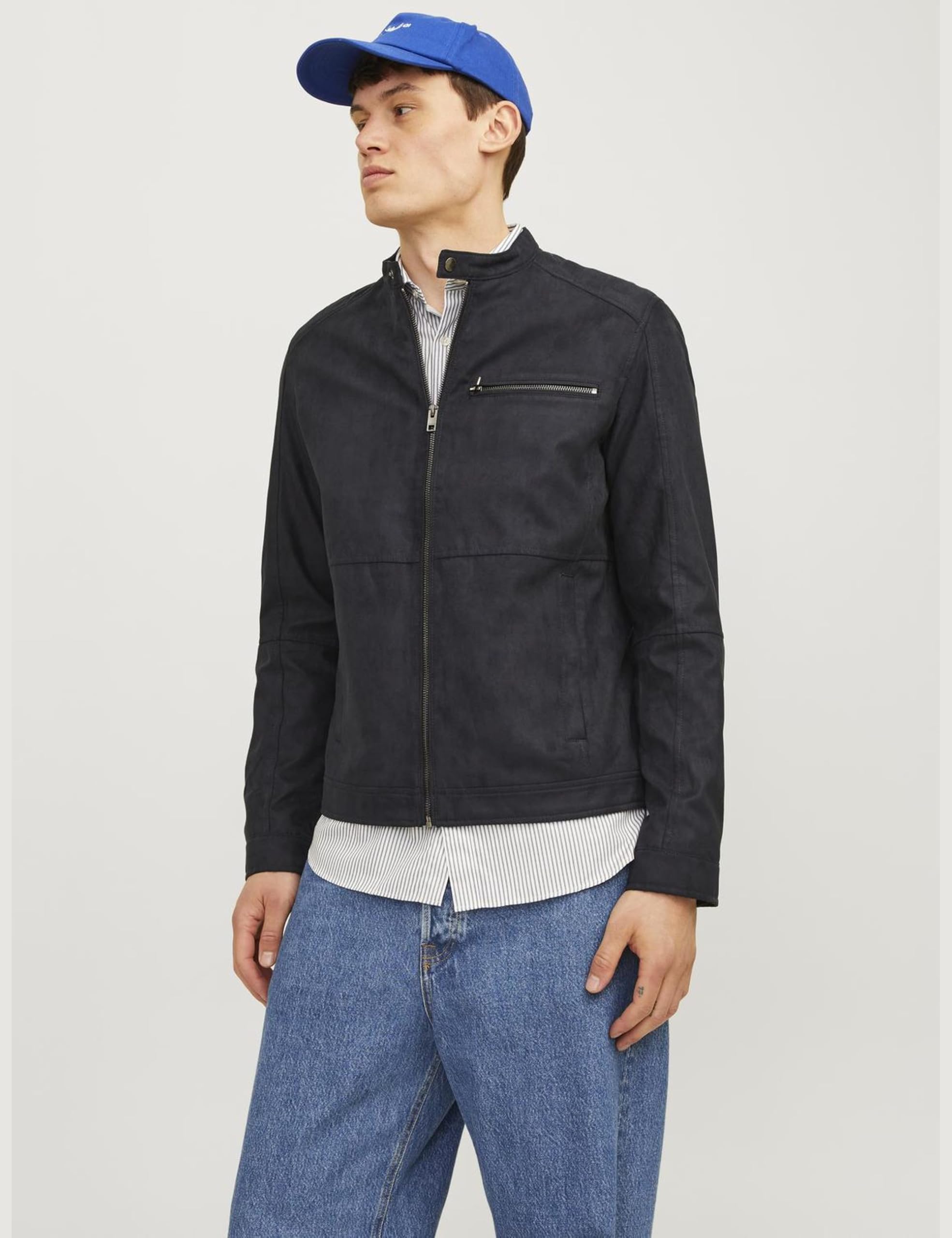 JACK & JONES Kurtka motocyklowa Mężczyźni Jjedylan Biker Jacket Noos