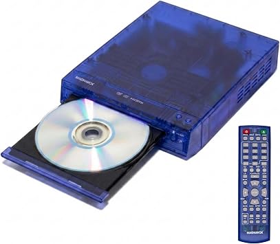 Magnavox, Translucent DVD Player with HDMI Cable Included, Multi Format DVD CD MP3 Player, HDMI Output, Remote Control, PAL/NTSC Compatible, 2 Channel Audio