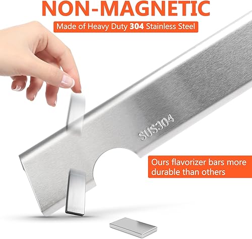 Miniatura 48 de QuliMetal 66033 Barras aromatizantes para Weber Genesis II E-410/E-415/E-435, piezas de parrilla para parrillas de gas Weber GS4 Genesis II LX serie