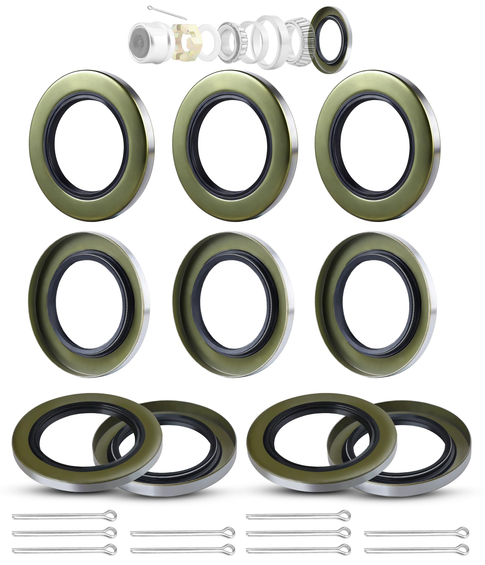 2.125"IDx3.376"OD Grease Seal for 5200-7000lb Trailer Axle#42 10-10 Spindle