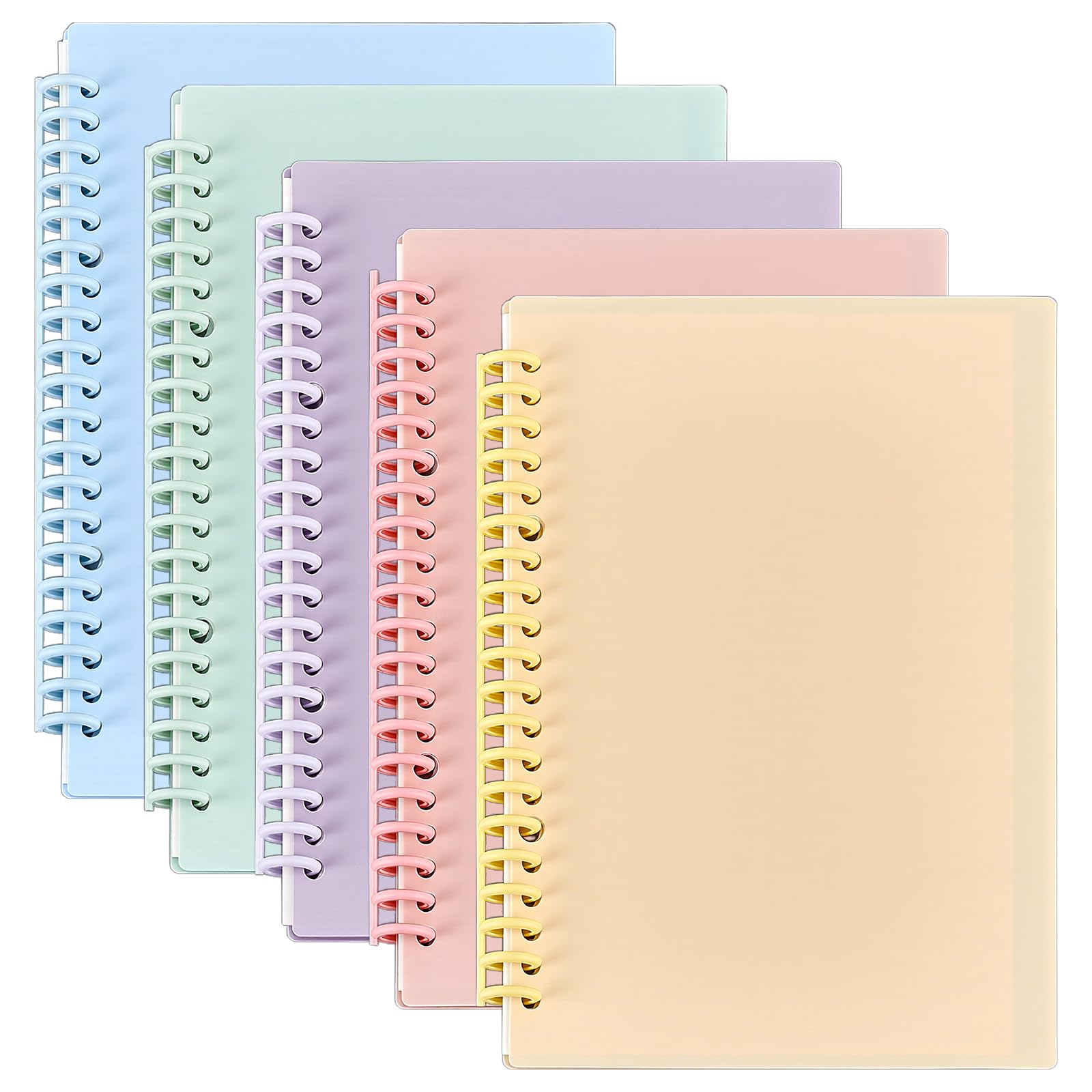 INTERWARM 10Pcs A5 Dotted Spiral Binding Notebook, Wirebound Notebooks