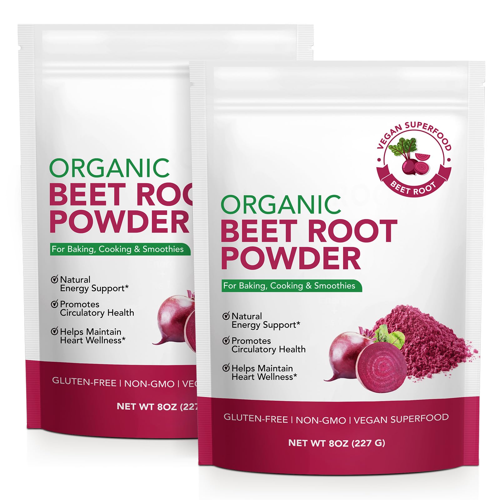 Beet Root Powder,16 Ounce | Natural Energy & Endurance Boost,Supports Circulation,Balance Skin Oil and Promote Natural Radiance | Beetroot Powder for Smoothies,Baking & Juice,Non-GMO,Vegan