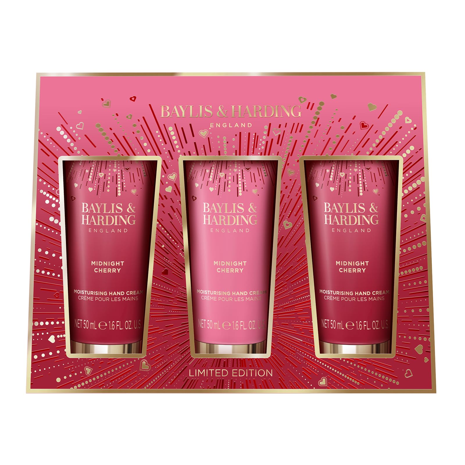 Baylis & Harding Midnight Cherry Luxury Hand Treats Gift Set - Vegan Friendly, 50 ml - Image 2