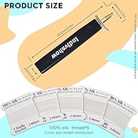 Vista 2 de INDIVSHOW The Bead Knotting Tools Kit with 5 Cards 100% Natural Silk Bead Cord Thread for DIY Stringing Pearl Jewelry Making