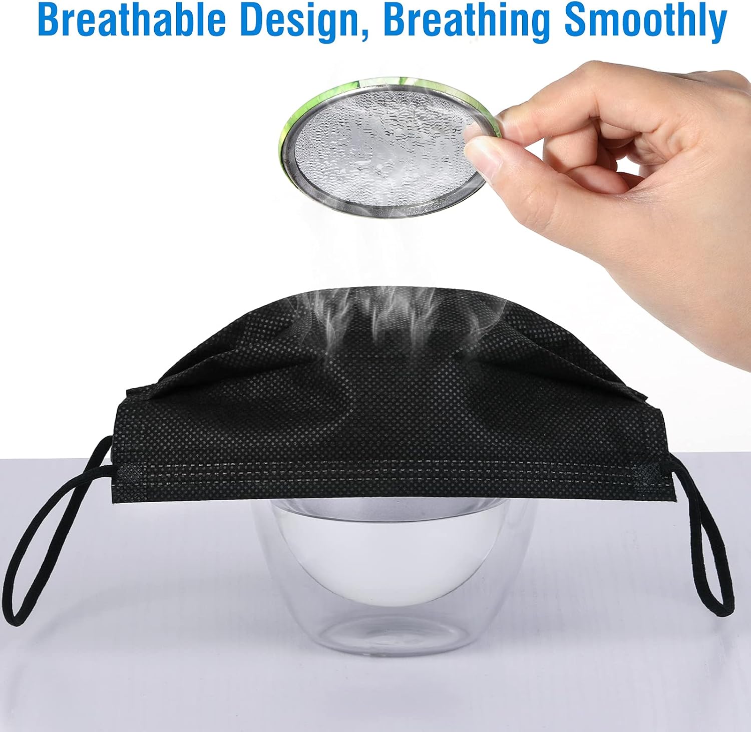 200 Pack Disposable Face Masks, 3 Layer Filter Protection Black Disposable Face Masks