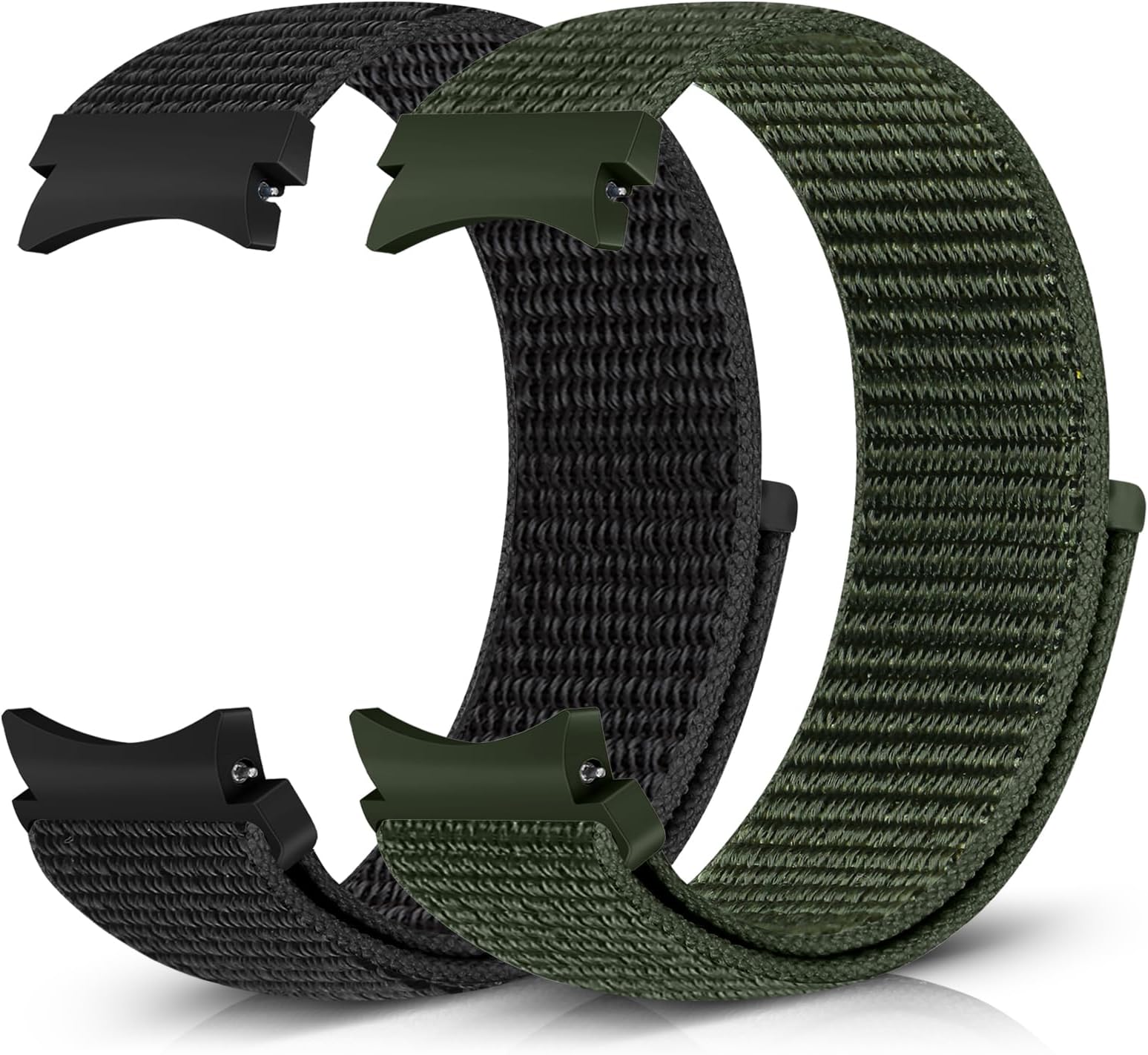 Nylon No Gap Strap Compatible with Samsung Galaxy Watch 6/5/4 40mm 44mm/Watch 6 Classic 43mm 47mm/Watch 5 Pro 45mm/Galaxy Watch 4 Classic 42mm 46mm, Soft Sport Replacement Wristband for Women Men