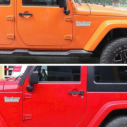 Miniatura 5 de BESULEN 2 calcomanías para automóvil con emblema Seabee Edition, letras metálicas 3D para guardabarros, maletero y portón trasero, accesorios de