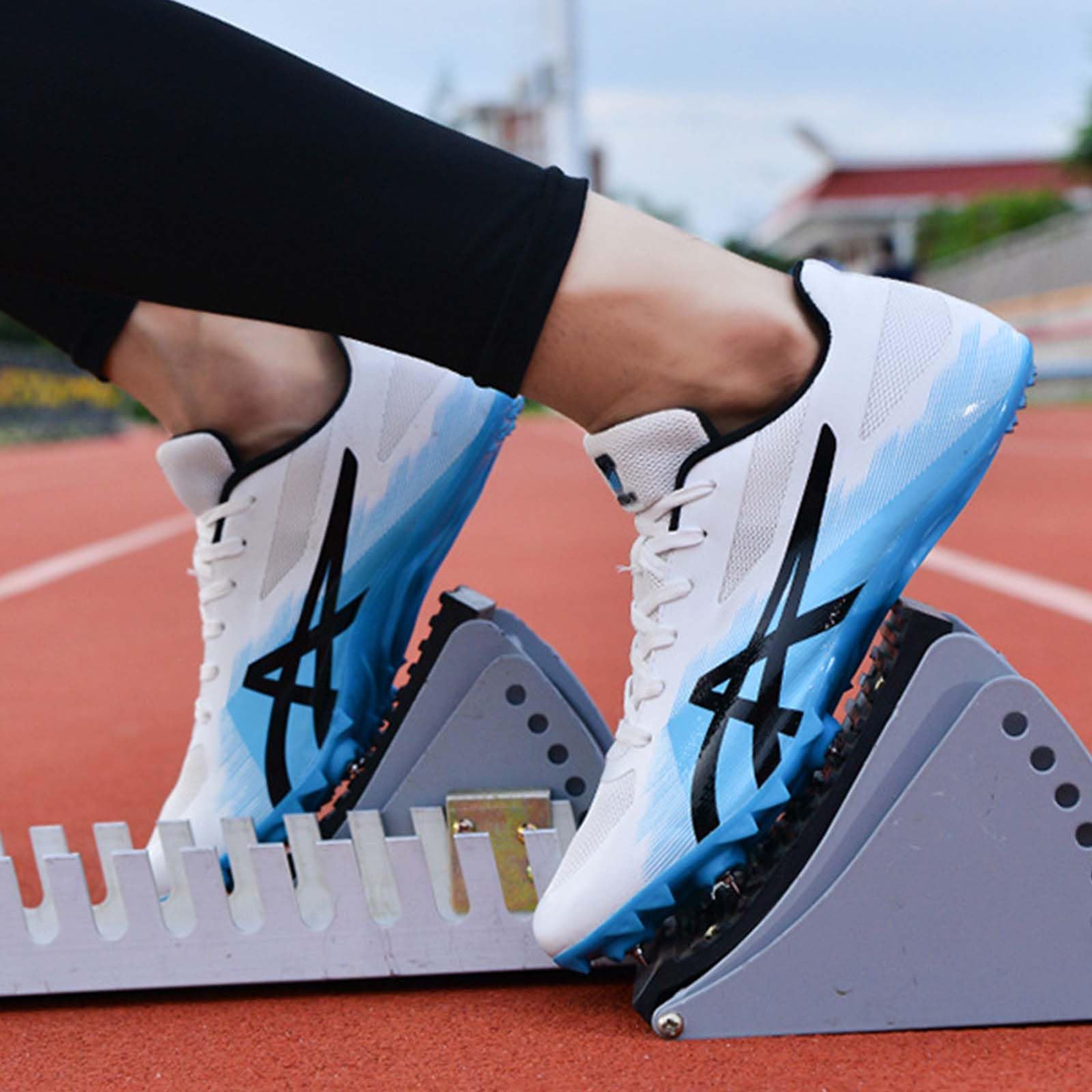 Hombre y Mujer Zapatillas de Clavos, Calzado de Atletismo Ligero Resistente al Desgaste para Running,Salto Largo,Training