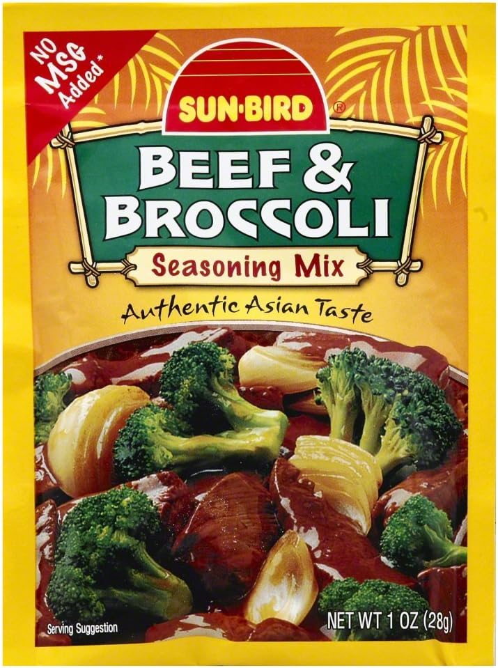 Sunbird Seasoning Beef & Broccoli 1.0 OZ(Pack of 4)4