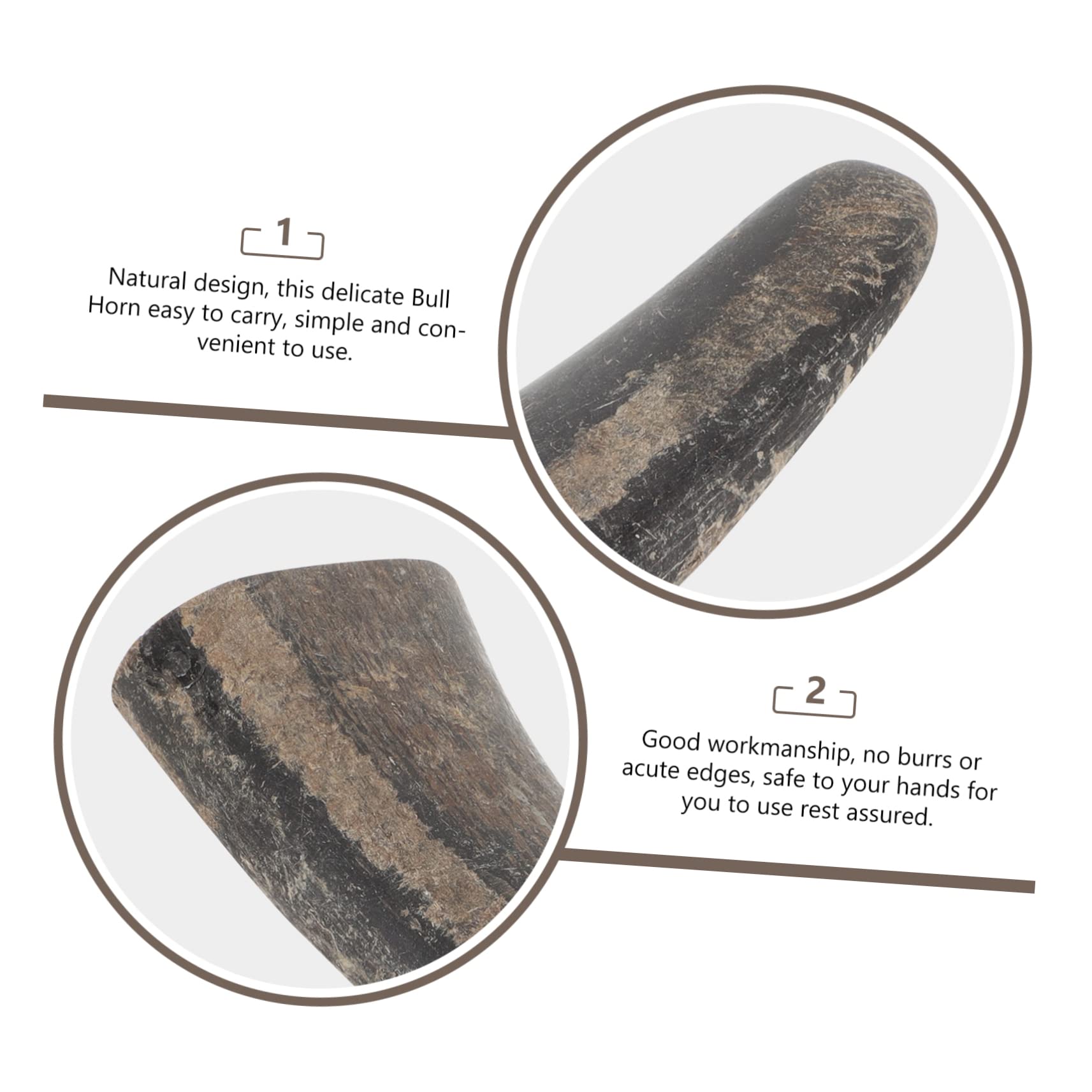 3stücke Natürliche Bullhörner Schnitzen Handwerksmaterial Für Kreative Projekte Und Kunsthandwerke Hochwertige Hornrohlinge Für Einzigartige Designs