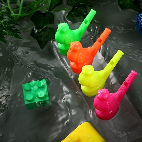 Miniatura 7 de Sumind 16 piezas de silbatos de agua para pájaros, silbatos de fiesta, juguetes novedosos de agua, currucas de agua, instrumento musical, juguete