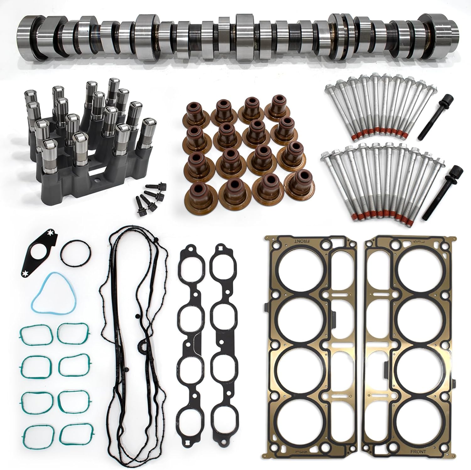 L83 NON AFM DOD 5.3 Camshaft Kit with Head Gasket Set, LS7 Lifter for 2014-2021 Chevrolet Silverado Suburban Tahoe GMC Sierra Yukon Gen V #12499225,HS26744PT, EG365