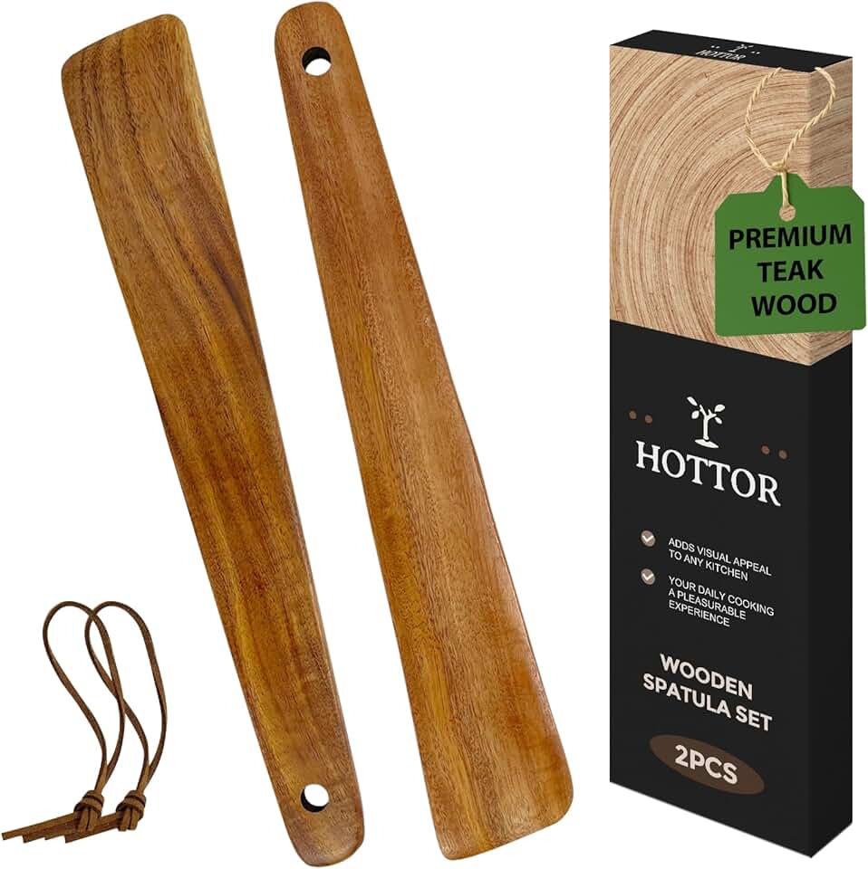 Teak Spatula Duo 12.2 inch