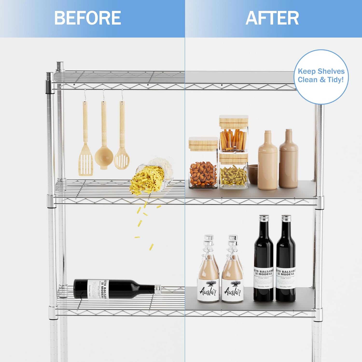 Auslar Wire Shelf & Wire Shelf Liners