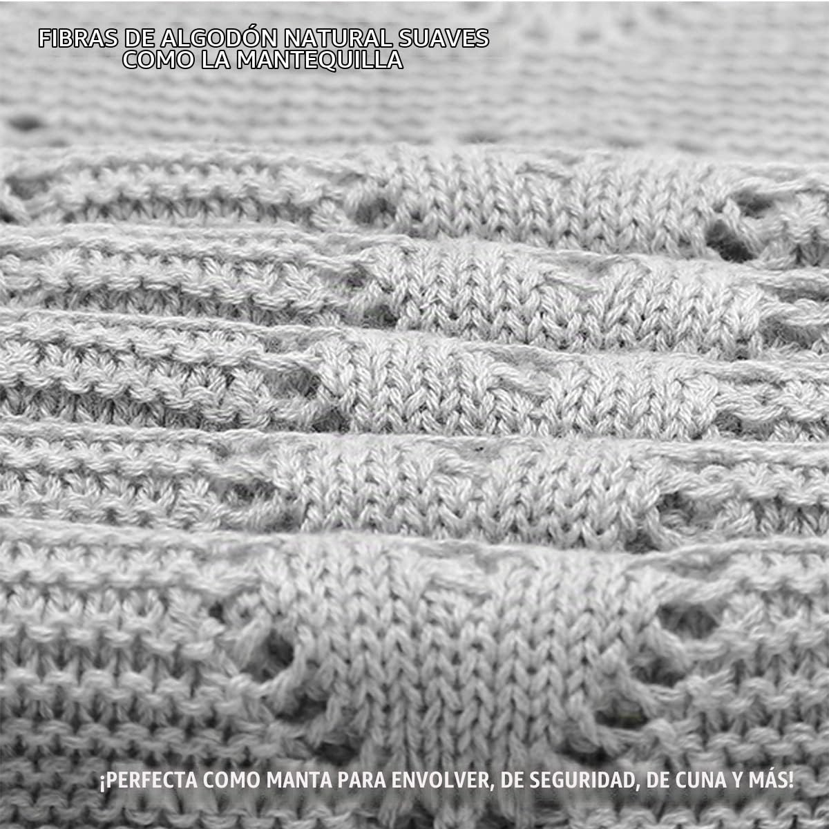 Manta Corazón para Bebés para Niños y Niñas, 100% de Lujo de Algodón Suave para Envolver en la Cuna o Cochecito, Manta de Regalo para Recién Nacidos, Bebés y Niños Pequeños (Gris Paloma)