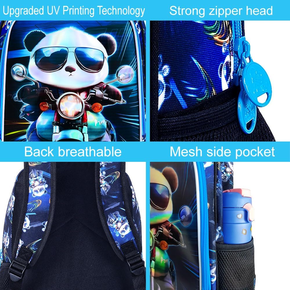 3PCS Dinosaur Backpack for Boys, 16 Inch Kids Water Resistant Preschool Elementary Kindergarten Bookbags and Lunch Box | Kids, Water Resistant, Preschool, Elementary, Kindergarten - Image 4