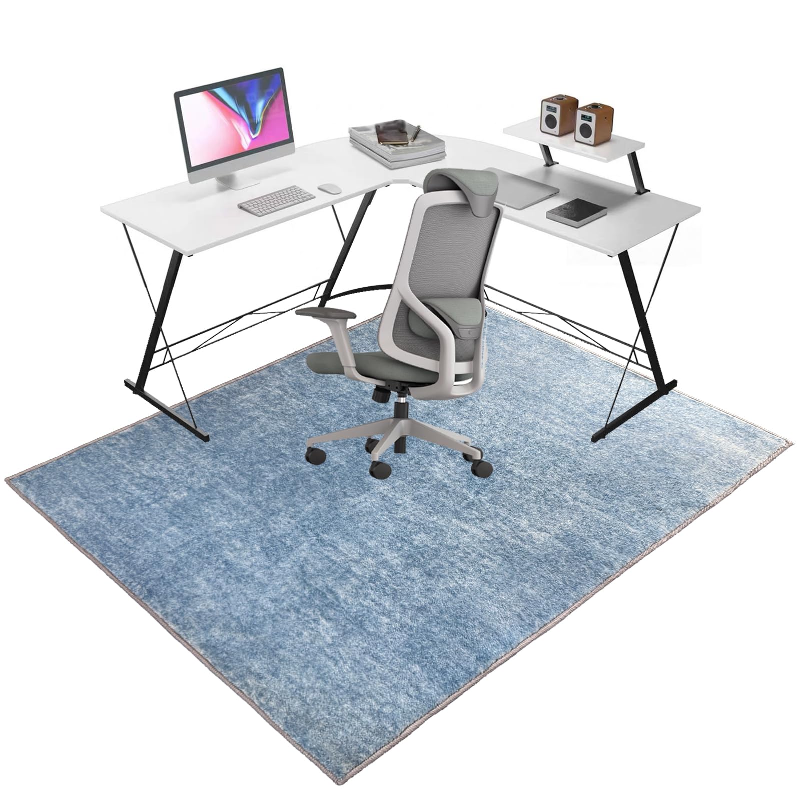 Desk Chair Mat for Carpeted Floors, Heavy Duty Office Gaming Chair Mats for Carpeted and Hardwood Floor, Office Chair Rug Protector for Rolling Chair, Non slip Floor Protection Mat 70 x 100 cm