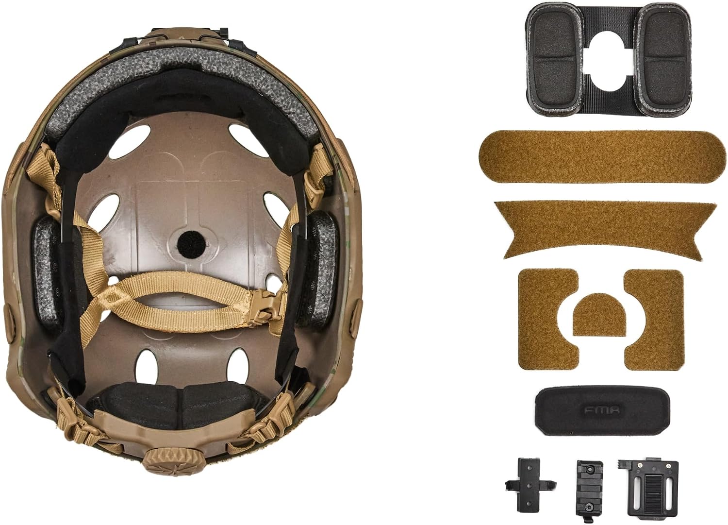 DLP Lightweight Tactical Bump Helmet – ImpaX Extreme High Cut Fast Helmet w/Enhanced Ventilation, OPS Core Style MICH/ACH Military Airsoft Helmet w/NVG Mount & Accessories