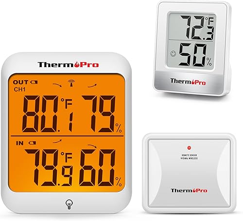 ThermoPro TP49 Higrómetro digital para interiores y exteriores, termómetro de humedad, termómetro de habitación, termoPro TP63B, higrómetro