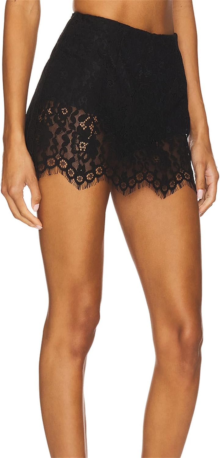 Women Y2k Satin Silky Mini Skirt Solid Color Lace Trim Patchwork Low Rise Short Skirt Cute Retro Half Slip Underskirt - Image 2