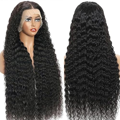 Miniatura 2 de Pelucas de cabello humano ondulado con encaje frontal de 13 x 6 pulgadas, densidad del 180 %, pelucas transparentes HD para mujeres, pelucas sin