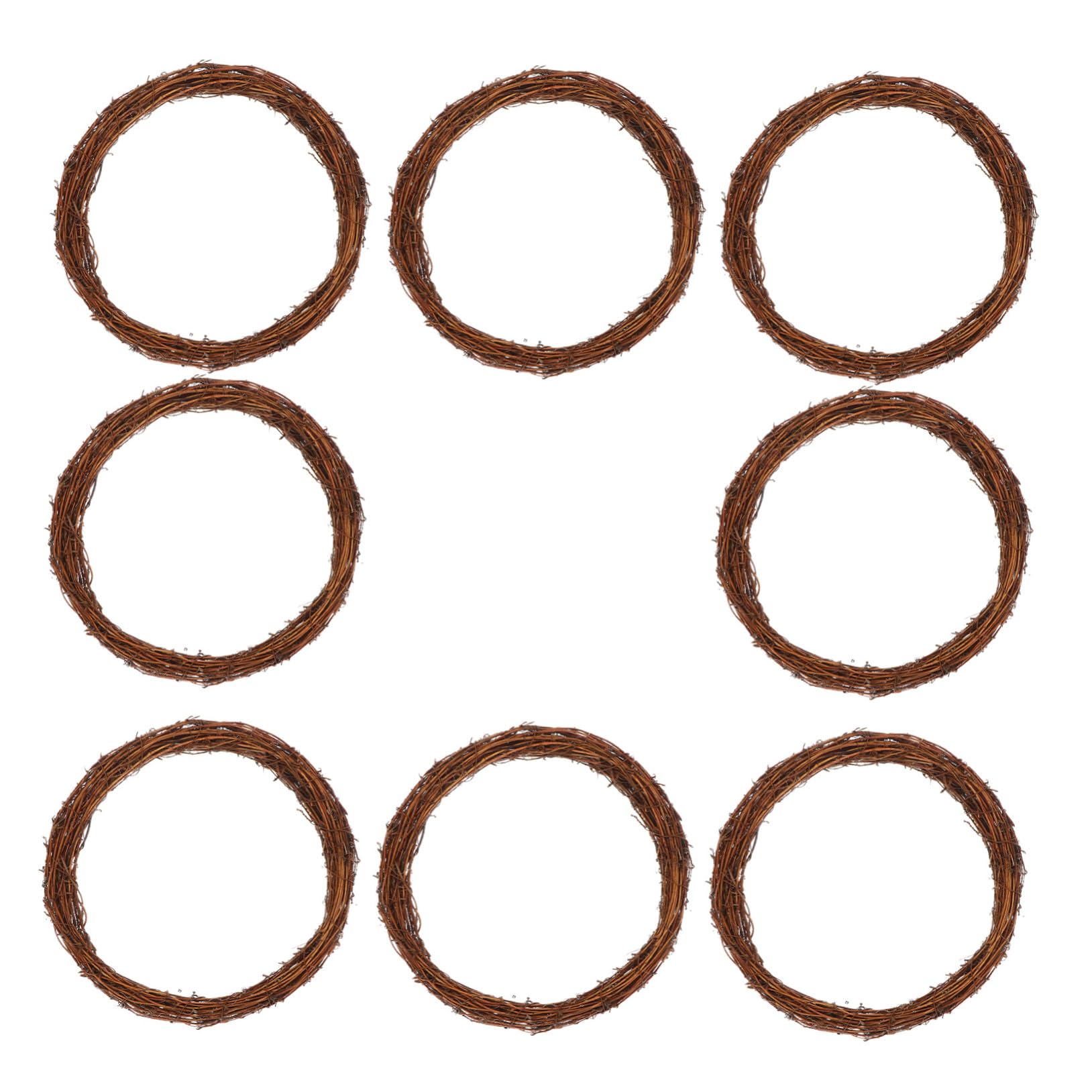 Generic 8 Sztuk Pierścień Circle Rama w wieniec kwiatowych Brown