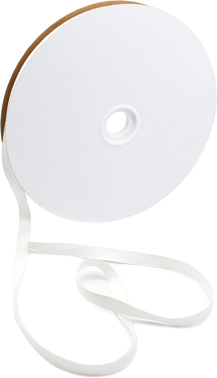ZipperStop Wholesale - 100% Cotton Twill Tape Ribbon 100 YDS/ROLL Made in the USA (1/2", White)
