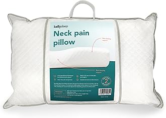 Kally Sleep Orthopedic Butterfly-Shaped Neck Pain Pillow for Head & Cervical Support - White