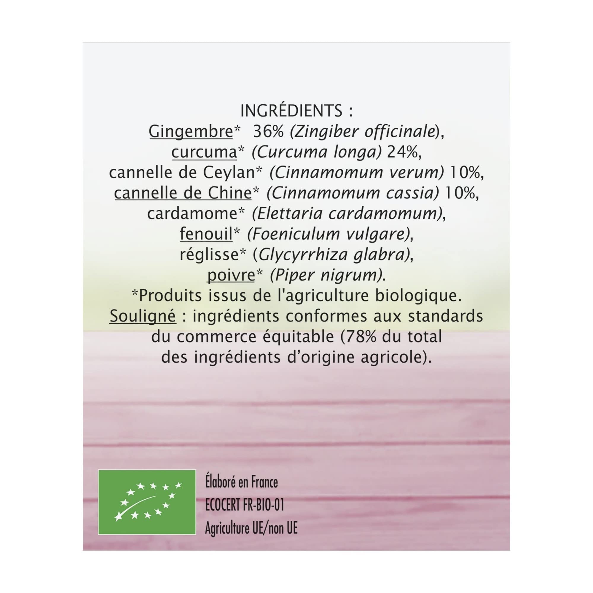 Jardin BiO étic Infusion Chaï Curcuma