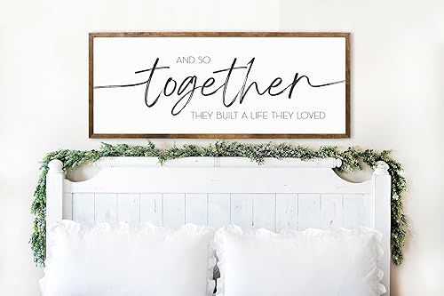 Miniatura 5 de 10x20 inches, And So Together They Built a Life They Loved  Above Bed Signs  Signs For Home  Signs For Bedroom  Bedroom Wall Decor  Signs For Above