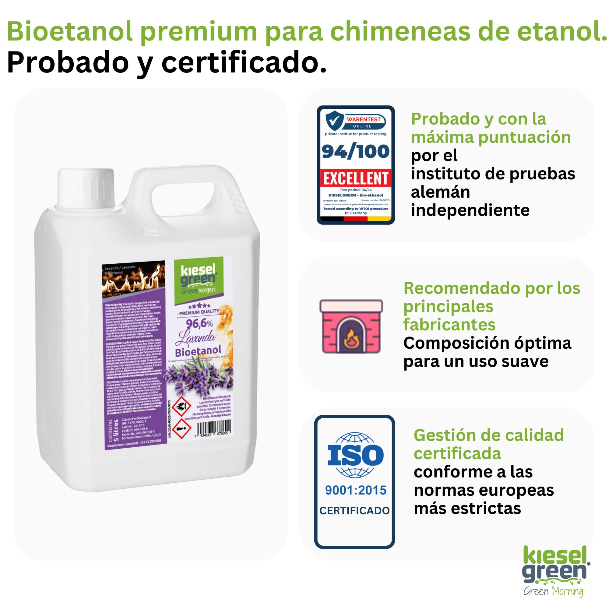Bioetanol 5 Litros con Fragancia para Chimenea de Etanol, Muchas Variedades – Bioalcohol como Fragancia de Ambiente – Estufas de Bioetanol, Biochimenea Etanol, Ethanol (L5)