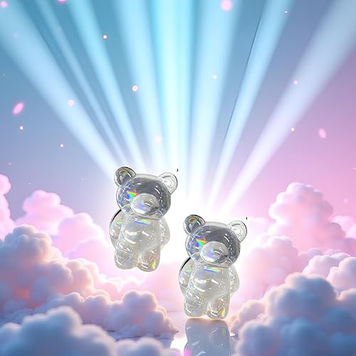 Miniatura 7 de 2 unids oso transparente teléfono móvil agarre soporte dedo soporte 3D teléfono láser plegable fácil instalación suave lindo accesorios