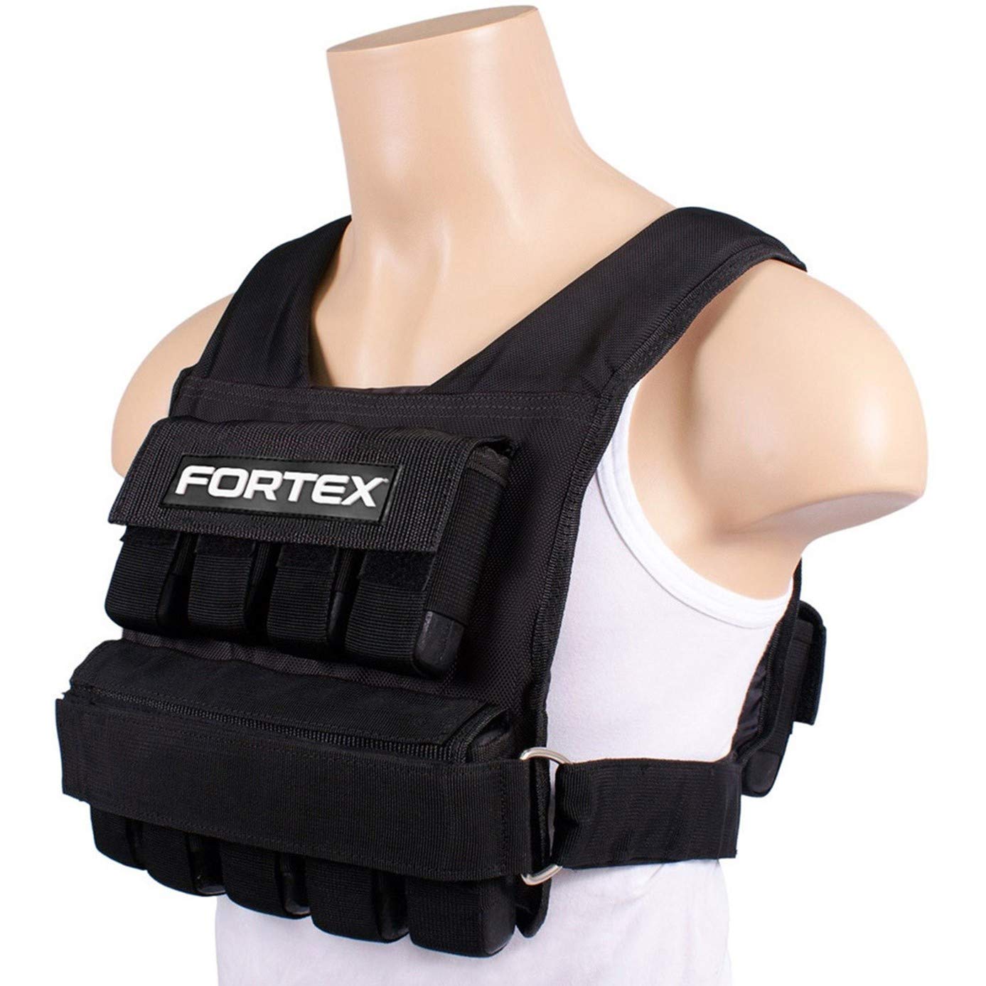 Fortex Gewichtsweste 10-20kg mit herausnehmbaren Gewichten | Trainingsweste Fitnessweste
