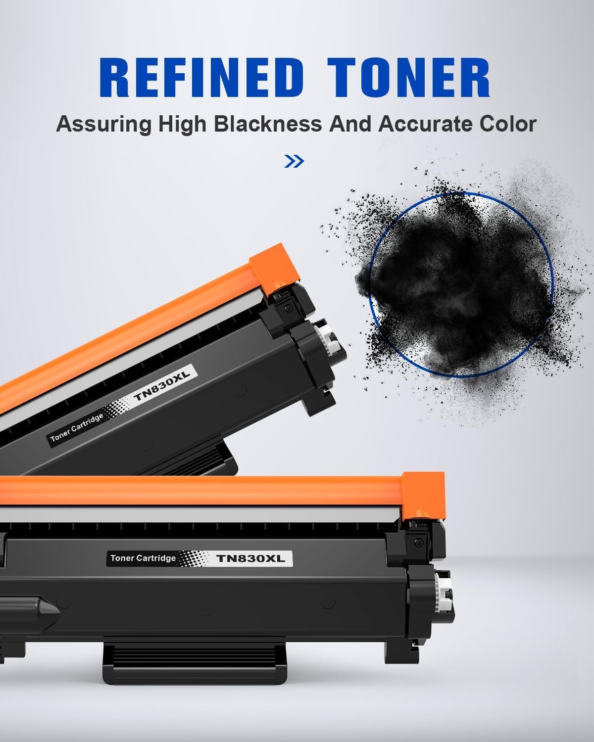 TN830XL TN830 TN-830 Toner Cartridge Compatible Replacement for Brother TN830 XL/V/R TN 830 XL TN-830XL 830 Toner Use with HL-L2460DW DCP-L2640DW MFC-L2820DW HL-L2405W HL-L2400D Printer (4 Black)