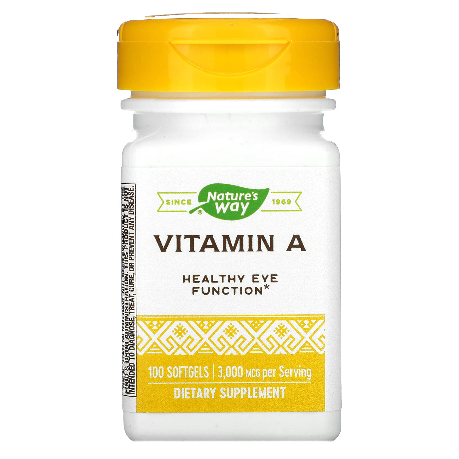 Nature's Way Vitamin A, High Potency, Supports Healthy Eye Function*, 3,000 mcg per Serving, 100 Softgels (Packaging May Vary)