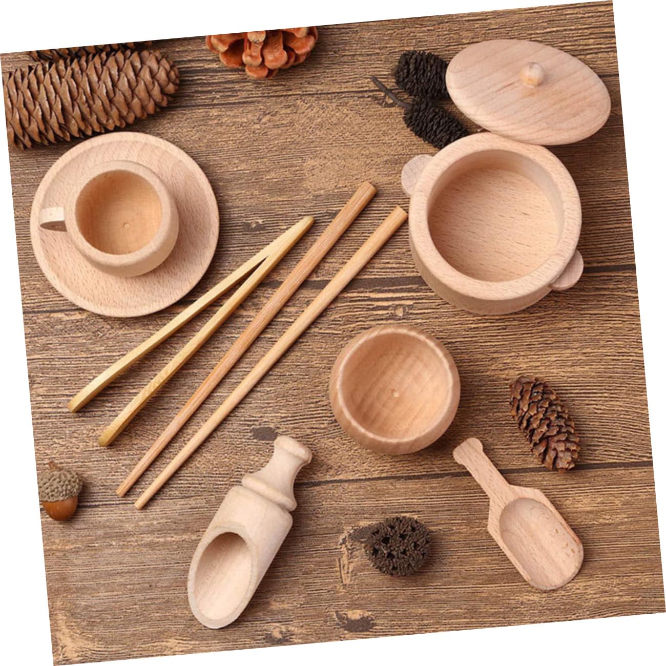 Tazzine Legno Giocattolo Set Educativo per Ragazzo Ragazza