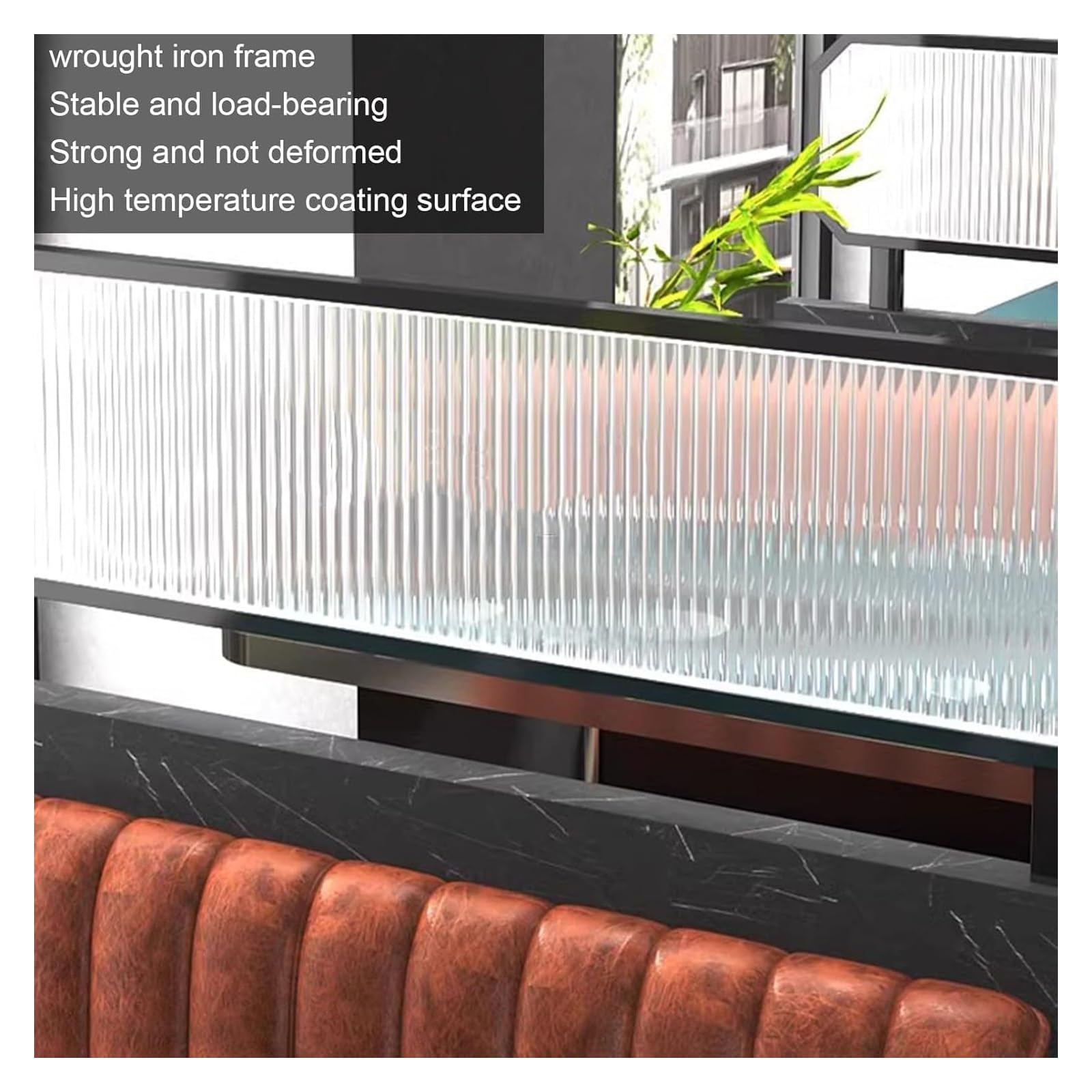 Mamparas Decorativas para restaurantes y hoteles, mampara de Escritorio Comercial - 3 Piezas, 47,2 x 11,8 Pulgadas