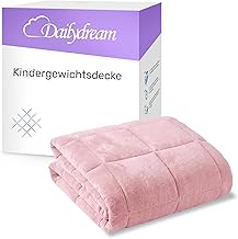 Dailydream Children's Weighted Blanket, 90 x 120 cm, 2.3 kg, Cuddly Pink, 100% Polyester, with Glass Bead Filling, Heavy Blanket for Sleeping, Weighted Blanket, Therapy Blanket, 20-35 kg