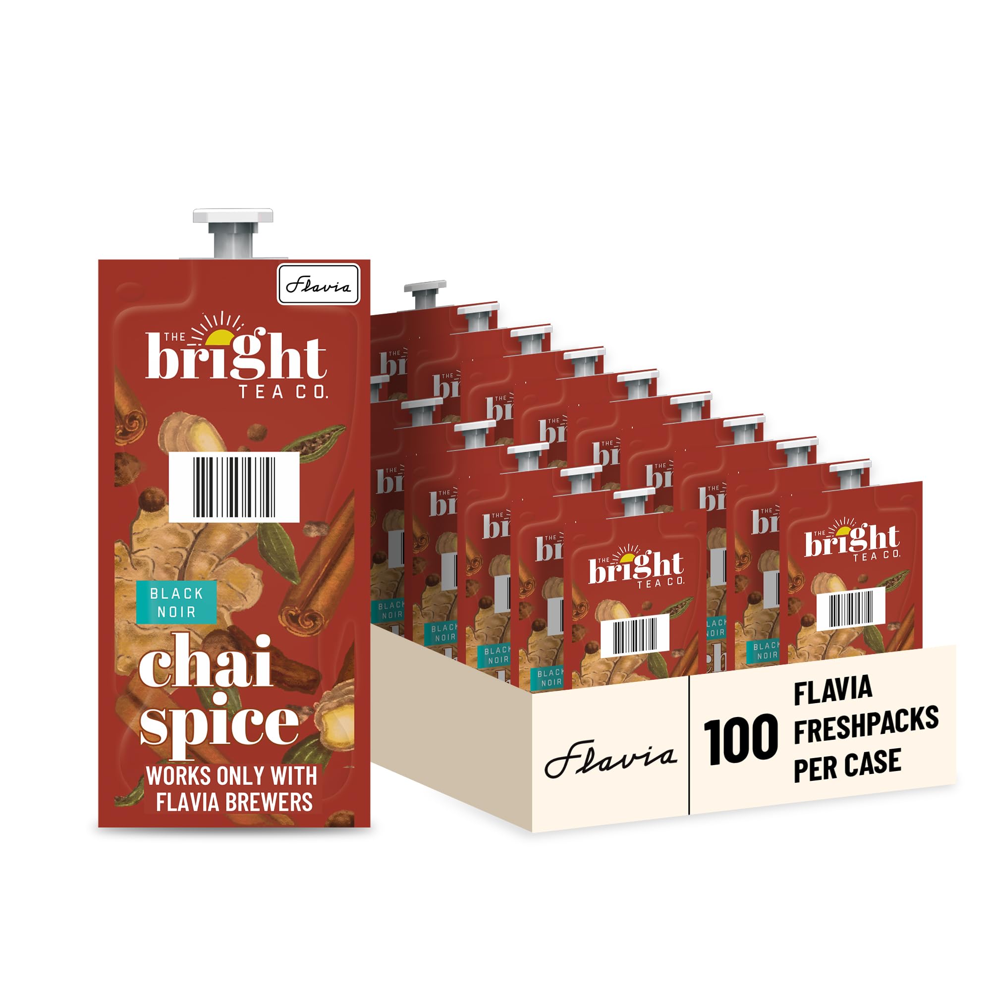 Bright Tea Co. Chai Spice Freshpacks works only with Flavia Brewers (Case of 100)
