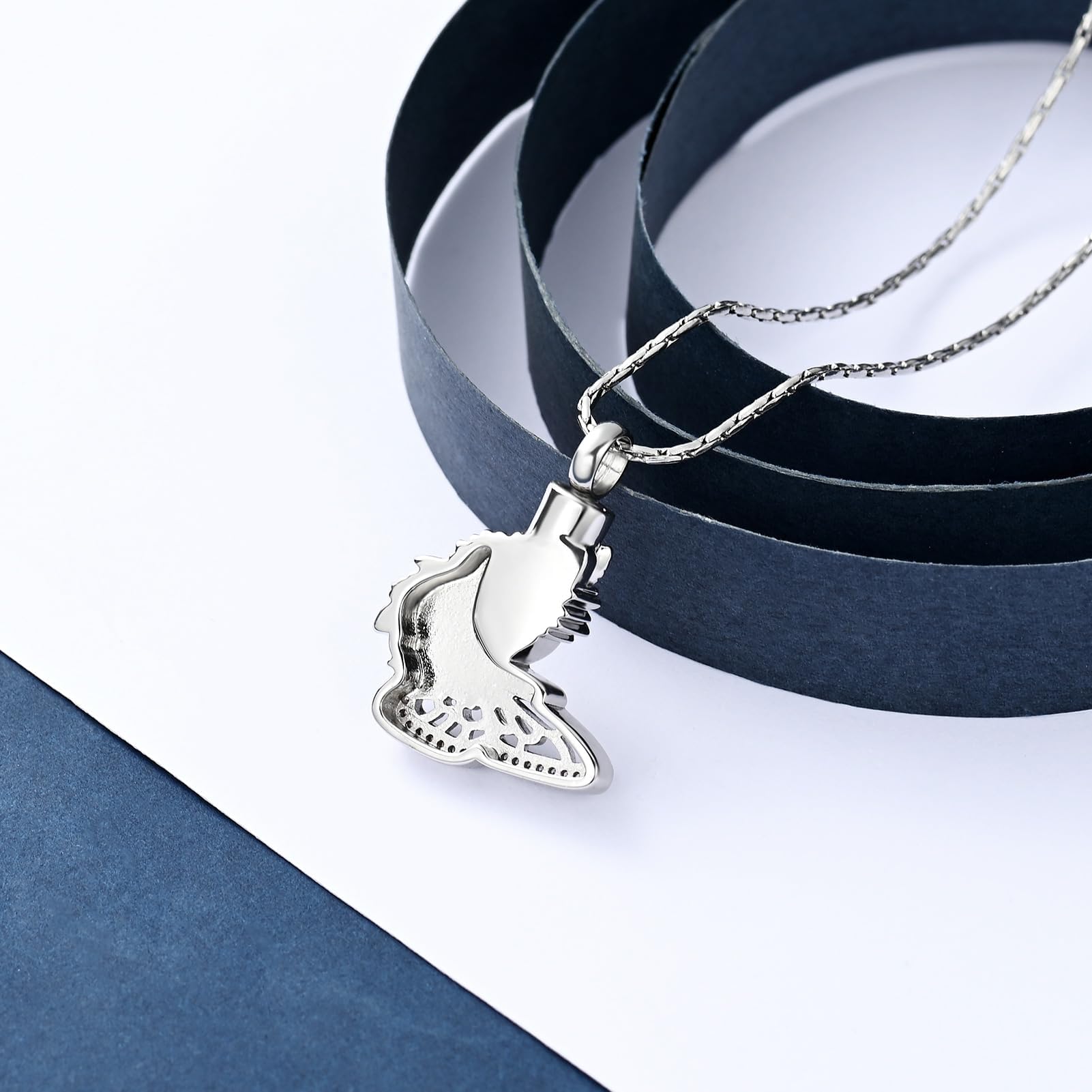 QGJNSGC Butterfly Urn Necklace Sunflower Ashes Keepsake Cremation Jewelry Memorial Gifts for Women Loss Loved One - Image 4